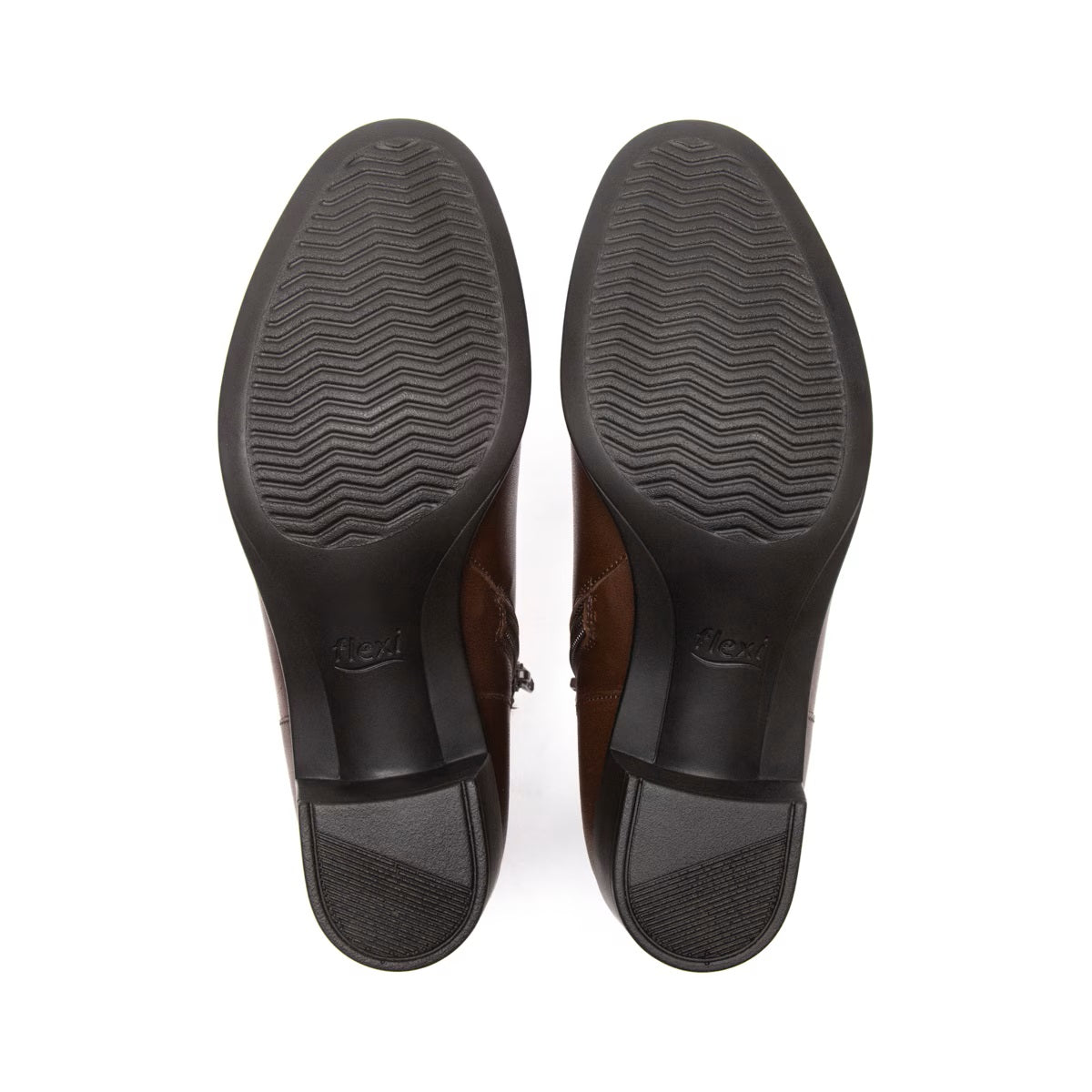 Botín Flexi Mujer Casual Tacón Piel 110421 Tabaco