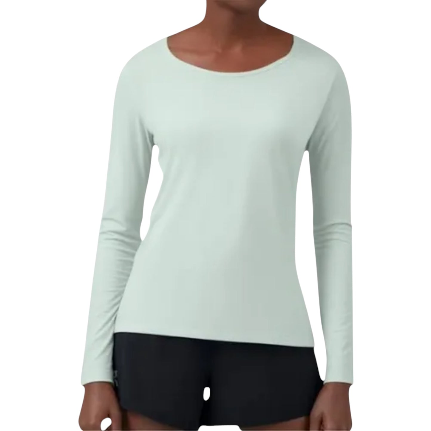 Playera On Cloud Mujer Manga Larga Performance 21300239 Azul Claro Lisa