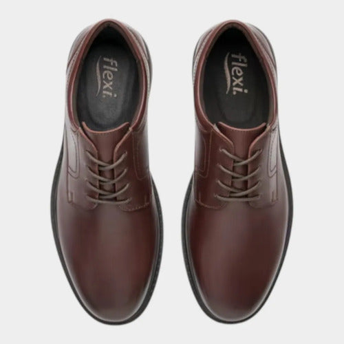 Zapatos Flexi Hombre Derby Casual Cápsula De Aire 422905nog Nogal