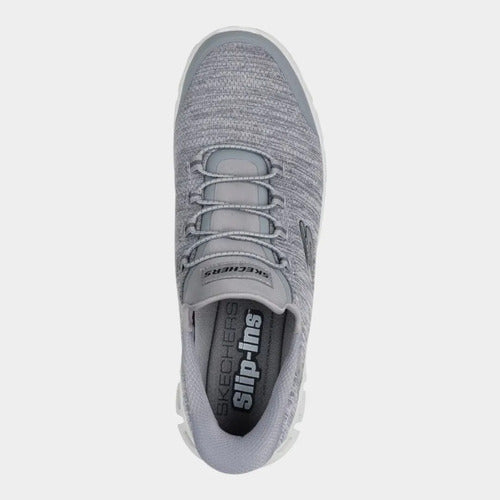 Tenis Skechers Hombre Slip-ins Glide-step Ancho 233011wgry Gris