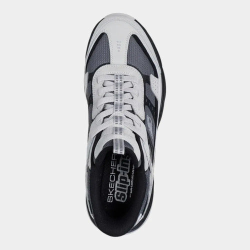 Tenis Skechers Hombre Slip-ins Vigor Ancho 237744wgybk Gris