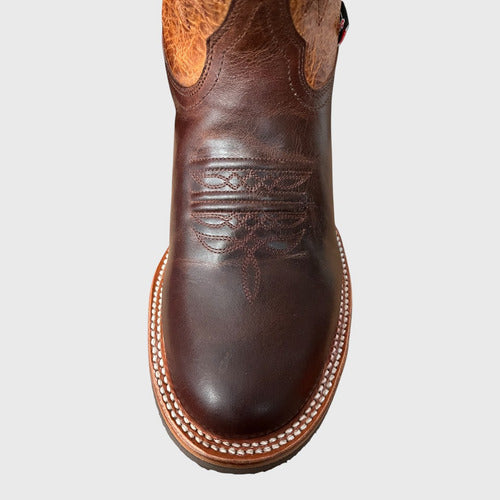 Botas Justin Hombre Vaqueras Piel Mad Cat Jb5510 Tan Mad Cat