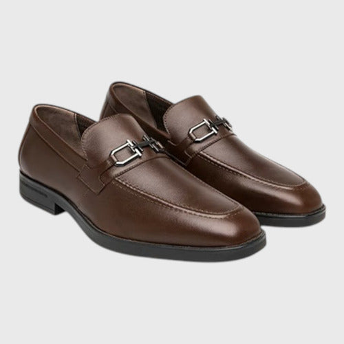 Zapatos Flexi Hombre Mocasín Semivestir Piel 421402dktan Dark Tan