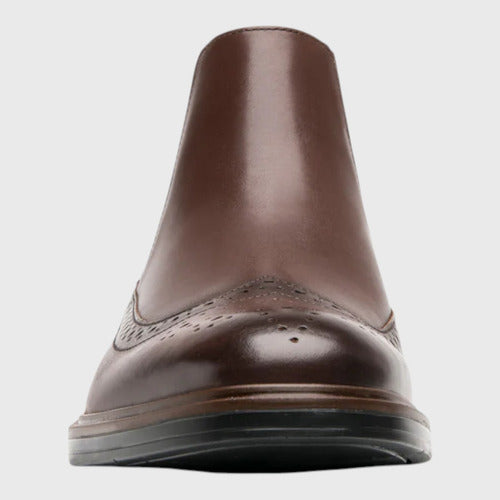 Botín Flexi Hombre Chelsea Casual Piel 400118nog Nogal