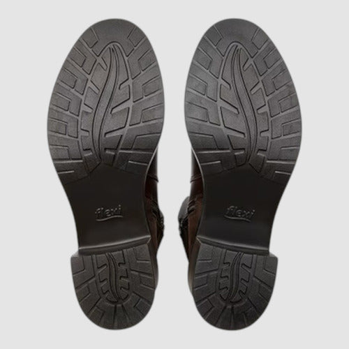 Botin Flexi Mujer Casual De Piel Y Tacon 137701caf Café