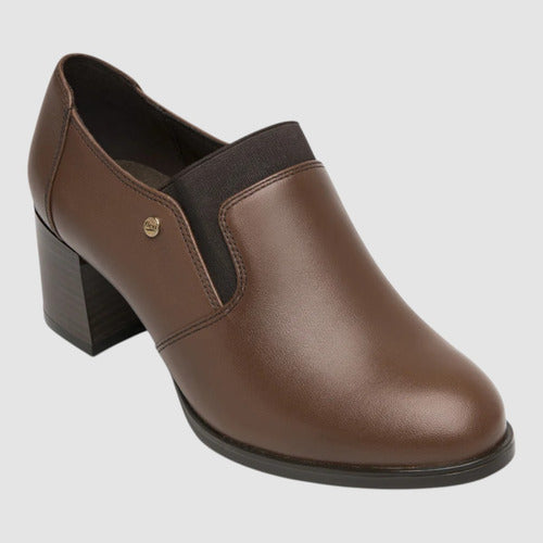 Zapatos Flexi Mujer Confort De Piel Y Tacón 137302dt Dark Tan