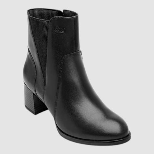 Botín Flexi Mujer Casual De Piel 137304neg Negro