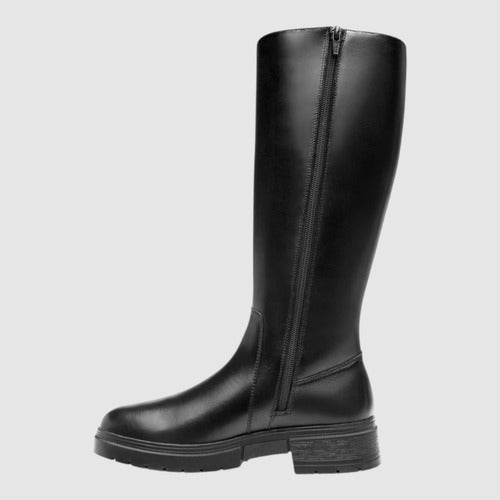 Botas Flexi Mujer Casual Largas De Piel 131910neg Negro