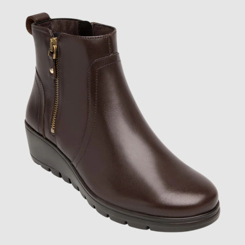 Botin Flexi Mujer Casual De Piel 104827mad Madera