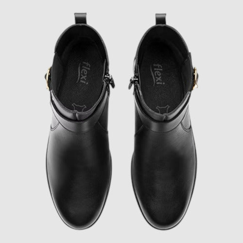 Botín Flexi Mujer Casual De Piel 130008neg Negro