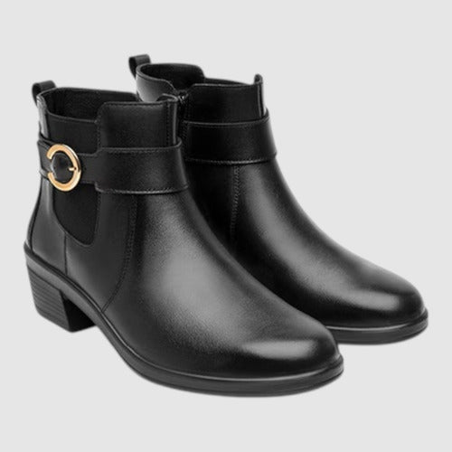 Botín Flexi Mujer Casual De Piel 130008neg Negro