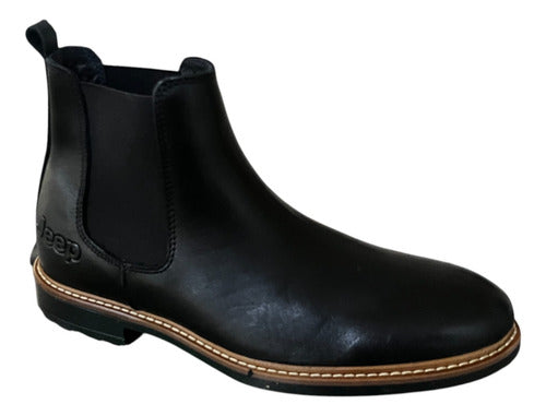 Botas Jeep Hombre Casual De Piel B1300neg Negro