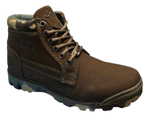 Bota Jeep Hombre Piel Nobuck Outdoor 1950n