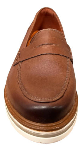 Zapato Flexi Mujer Casual Cuña Piel 45717Nuez