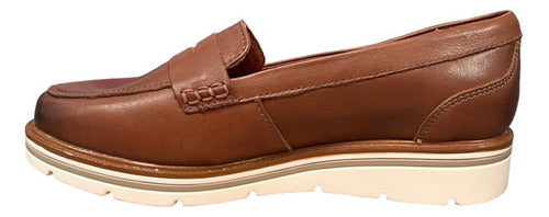 Zapato Flexi Mujer Casual Cuña Piel 45717Nuez