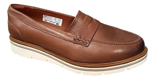 Zapato Flexi Mujer Casual Cuña Piel 45717Nuez