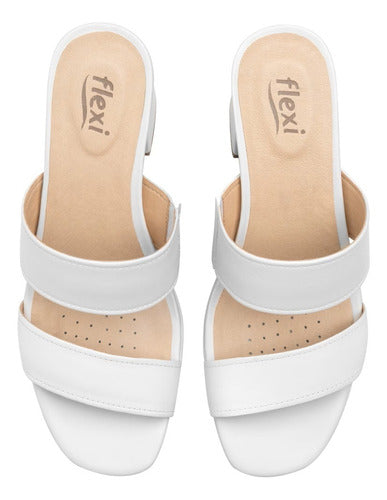 Sandalia Flexi Mujer Casual Con Tacón Piel 123005