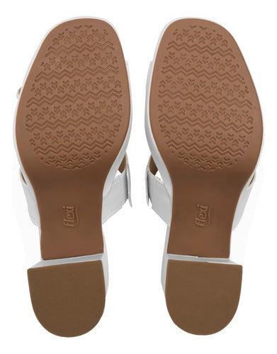 Sandalia Flexi Mujer Casual Con Tacón Piel 123005