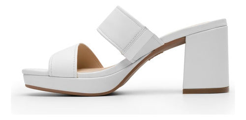 Sandalia Flexi Mujer Casual Con Tacón Piel 123005