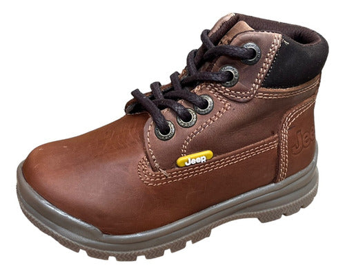 Botas Jeep Niño Casual Outdoor De Piel 25522