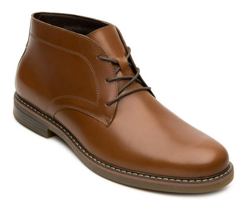 Botín Flexi Para Hombre Casual De Piel Y Confort 404606tan