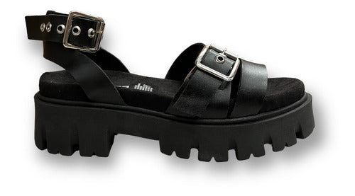 Sandalia Vicenza Mujer Casual Piel 1220201Neg