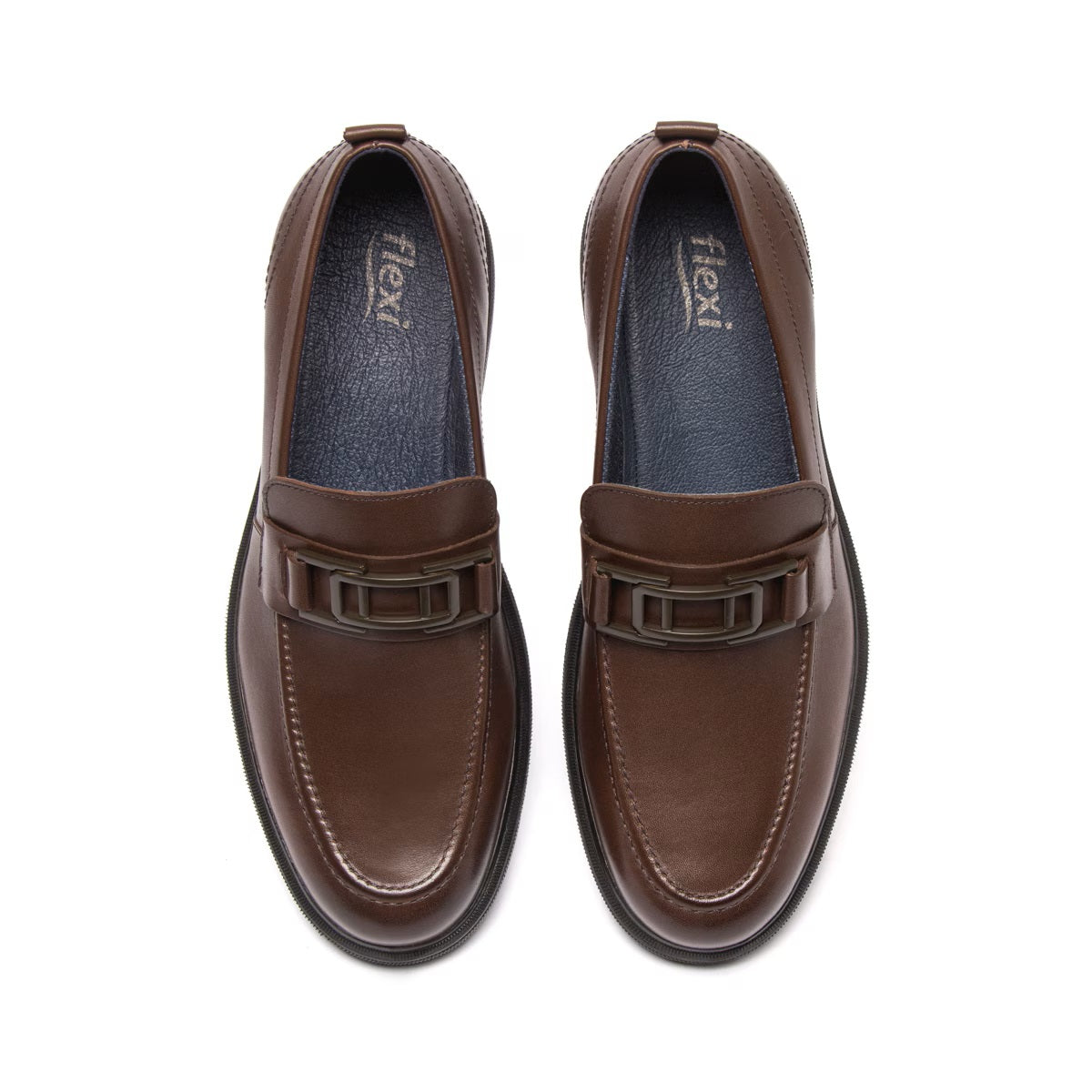 Zapato Flexi Hombre Mocasín Casual De Piel 417006Nog