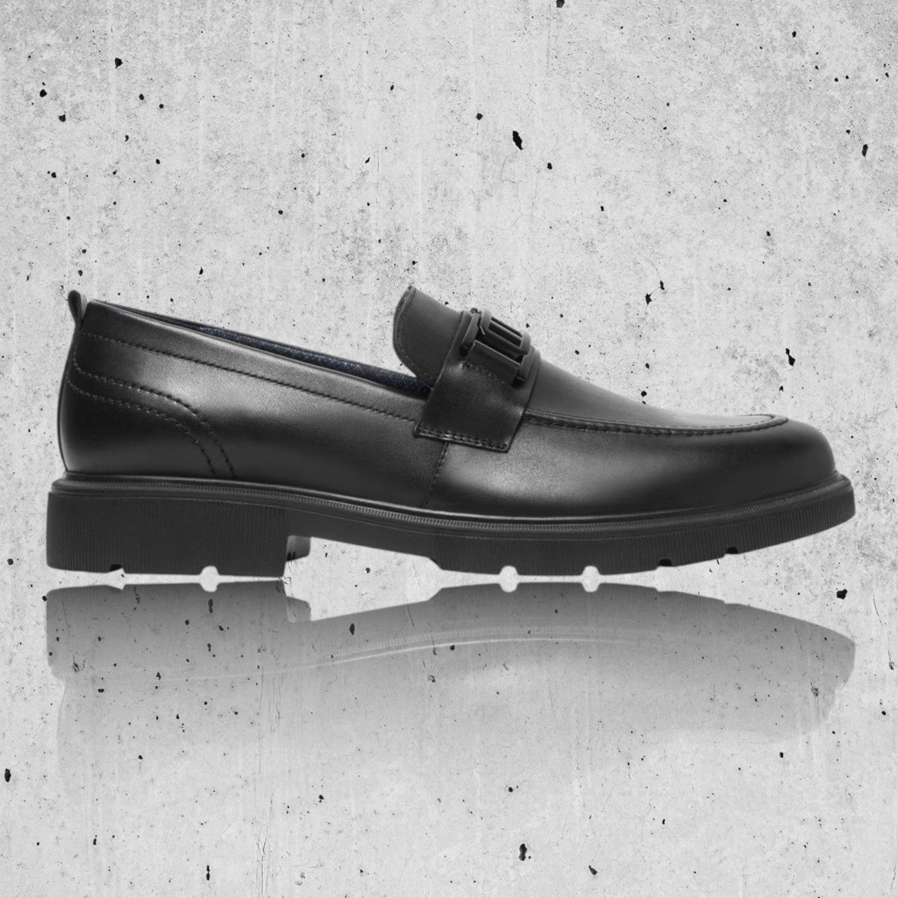Zapato Flexi Hombre Mocasín Casual De Piel 417006Neg