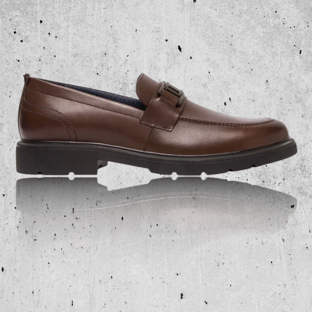 Zapato Flexi Hombre Mocasín Casual De Piel 417006Nog