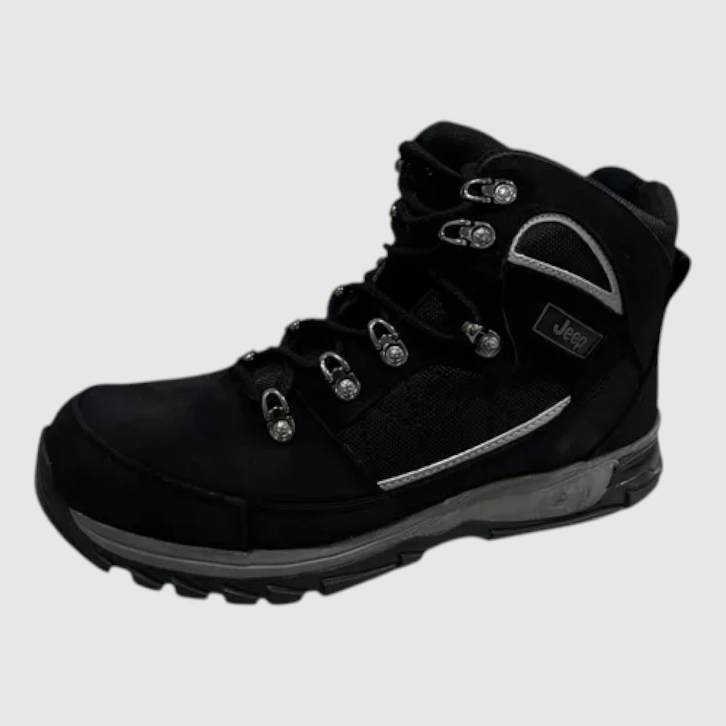 Botas Jeep Hombre Outdoor Nobuck Piel 4506neg Negro
