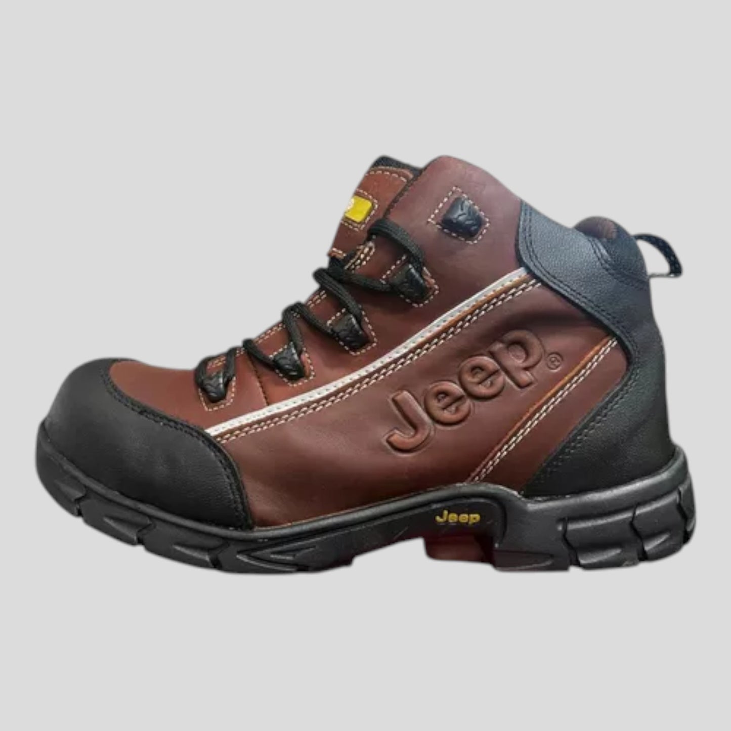 Bota Jeep Hombre Industrial Piel Con Casco, Dieléctrica 5101 Bronce
