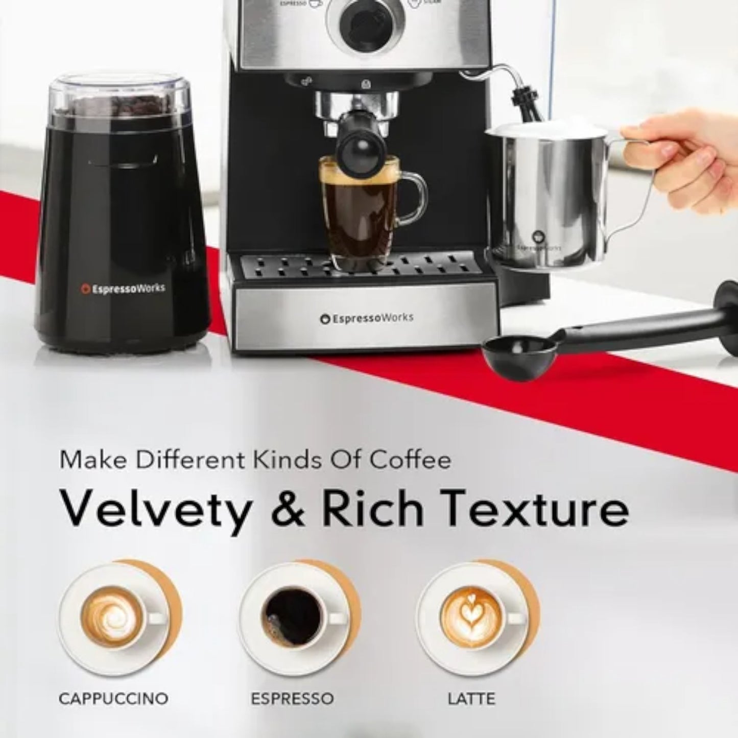Cafetera Espressoworks Espresso & Cappuccino Aew1000