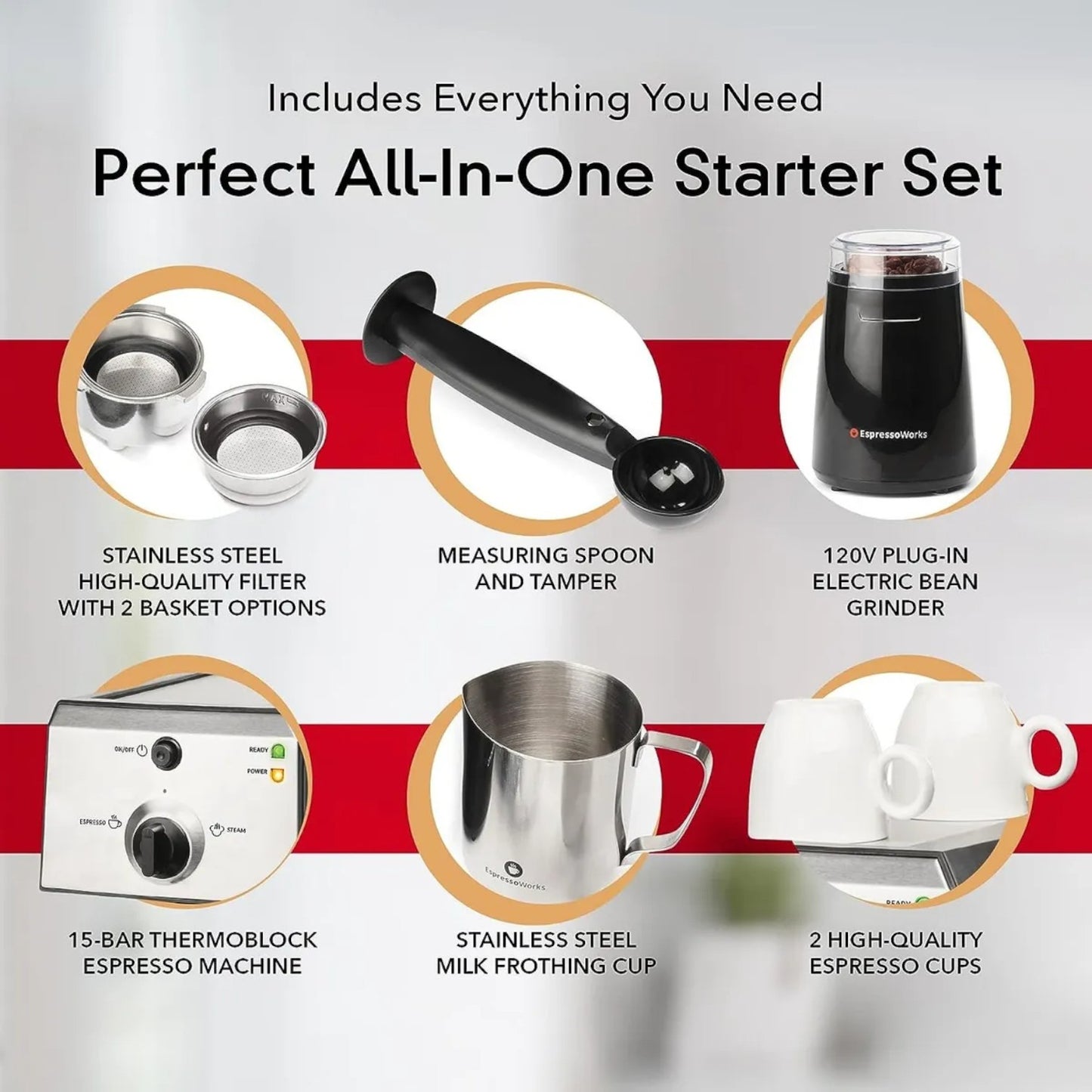 Cafetera Espressoworks Espresso & Cappuccino Aew1000
