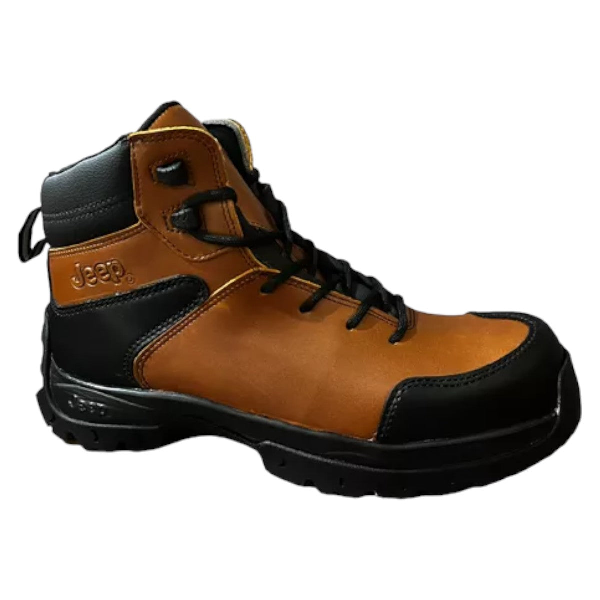 Bota Jeep Hombre Industrial Piel Con Casco De Acero 080