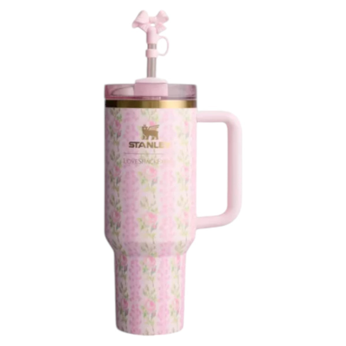 Termo Stanley X Loveshackfancy Quencher 40oz Blooming Heirl Color Rosa Claro