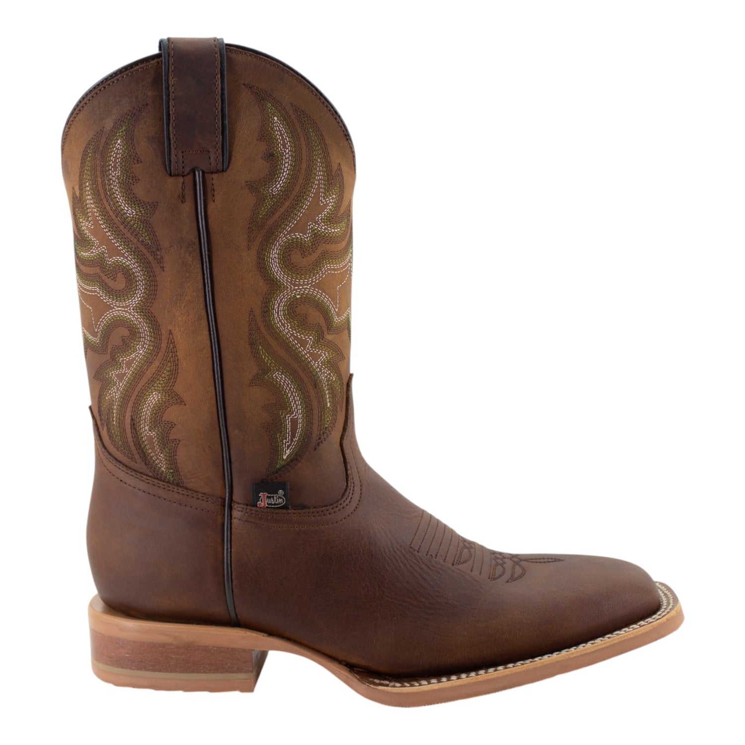 Botas Vaqueras Justin Hombre Premium Piel Jb5463 Café Lean Rust