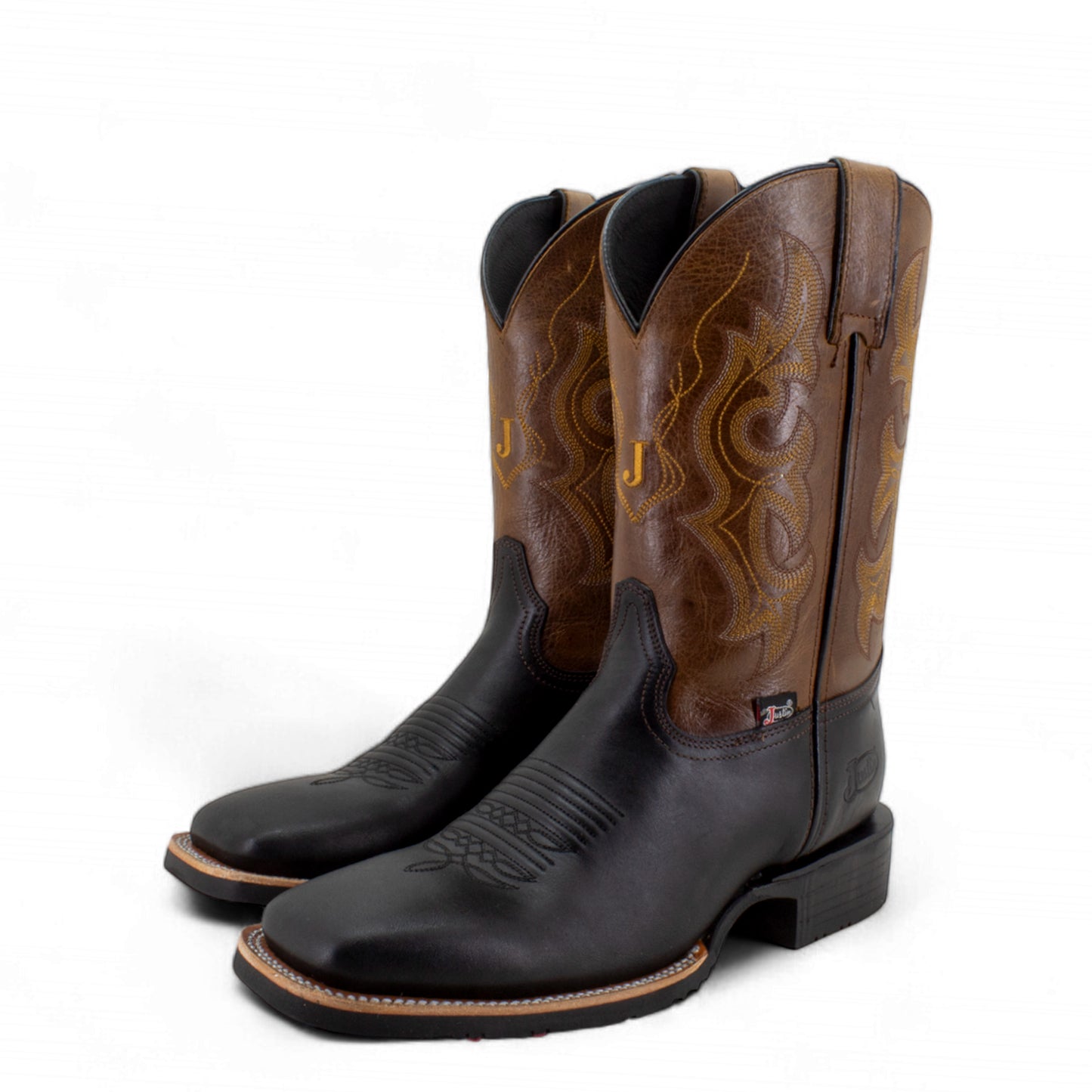 Botas Vaqueras Justin Hombre Marshal Graso Jb5524 Negro Graso