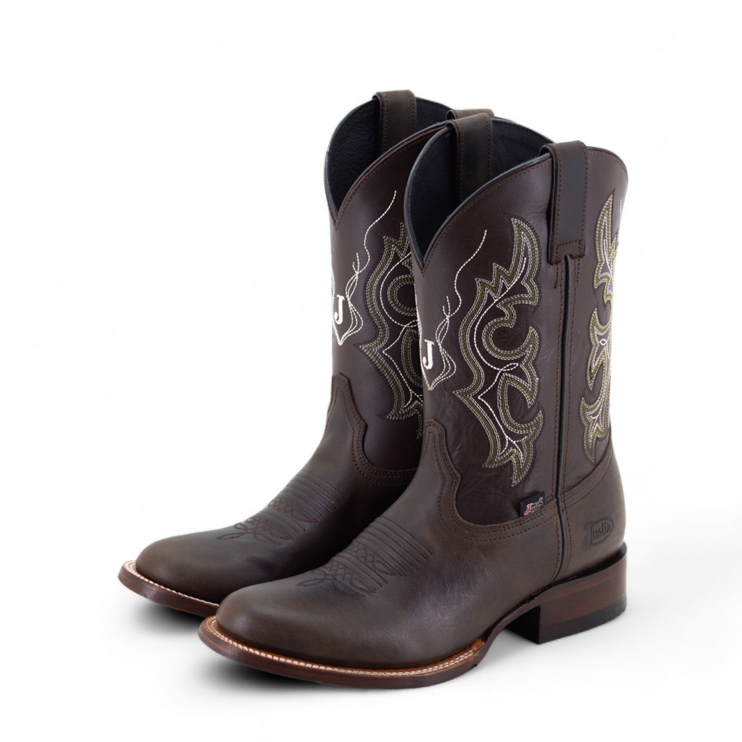 Botas Vaqueras Justin Hombre Crazy West Piel Jb5571 Café Crazy