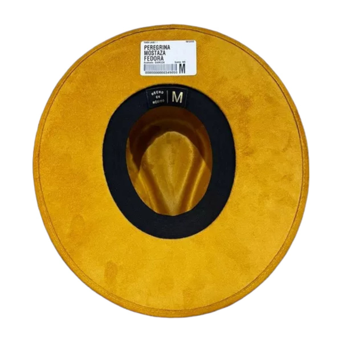 Sombrero Peregrina Mujer Fedora Gamuza Sint. 2022101 Mostaza