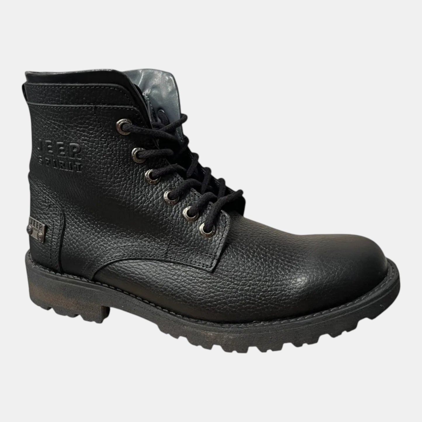 Botas Jeep Hombre Casuales De Piel 10153neg Negro