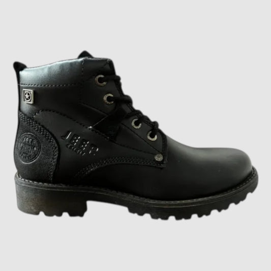 Botas Jeep Hombre Casuales De Piel 10156hneg Negro