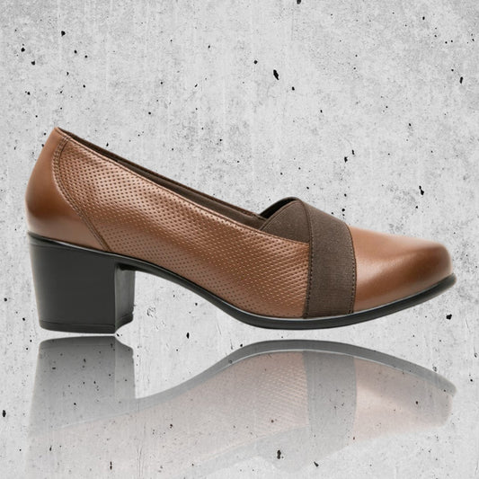 Zapato Flexi Mujer Casual Piel Con Tacón 110403caf