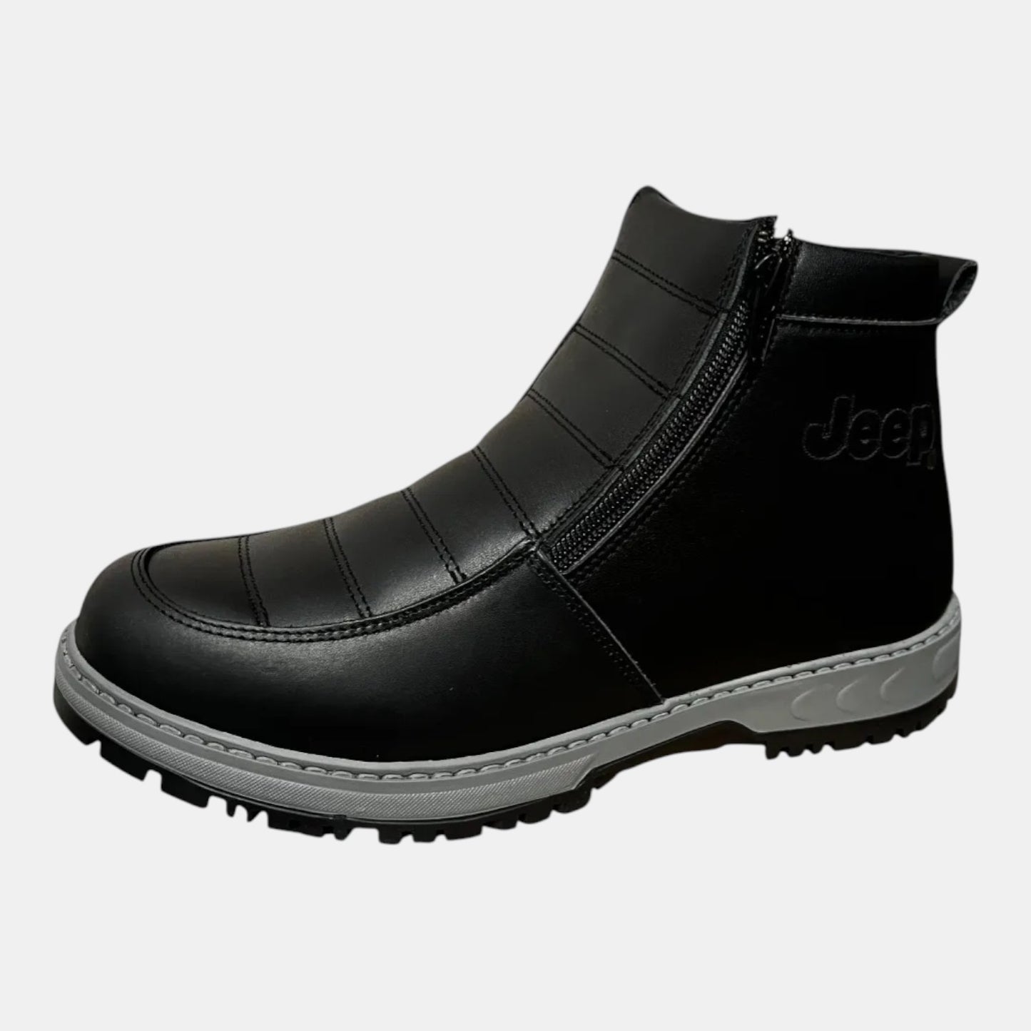 Botas Jeep Hombre Casuales De Piel 16521neg Negro