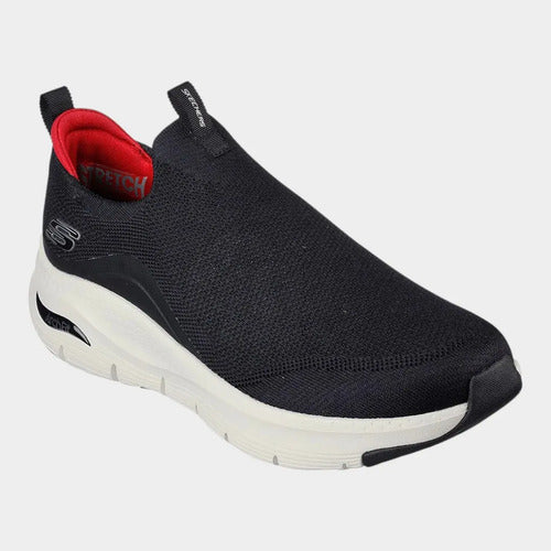 Tenis Skechers Hombre Arch Fit Knit 232404bkw Negro