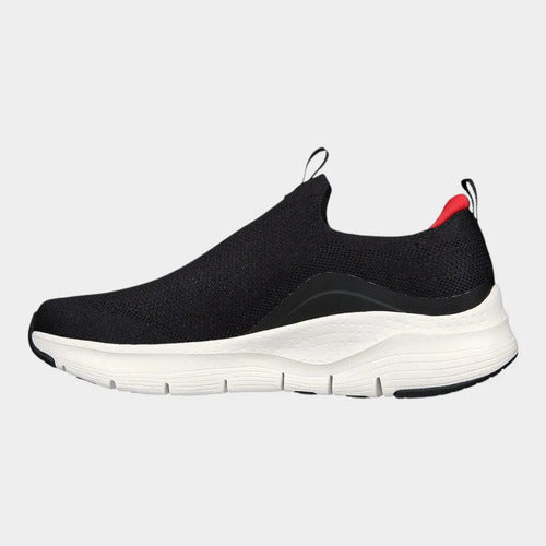 Tenis Skechers Hombre Arch Fit Knit 232404bkw Negro