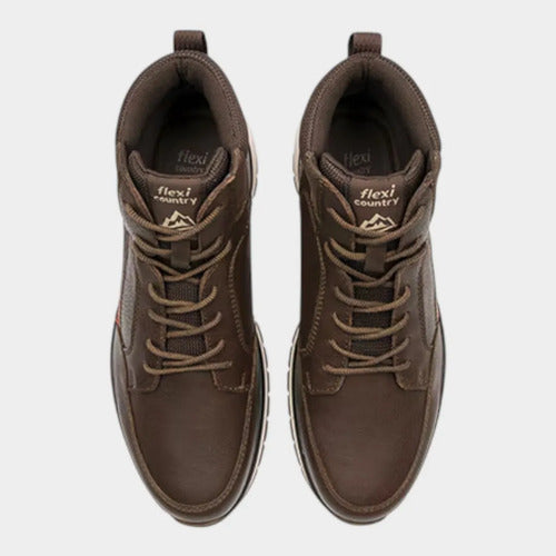 Botín Flexi Hombre Country Outdoor De Piel 401016choc Chocolate