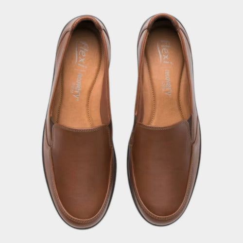 Zapato Flexi Mujer Mocasin Confort De Piel 142302caf Café