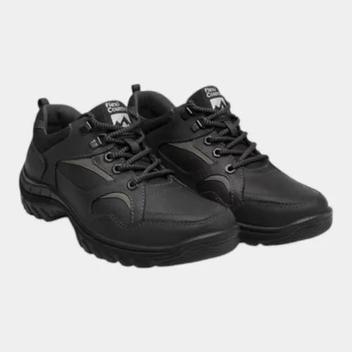 Tenis Flexi Country Hombre Outdoor Piel 66525neg Negro