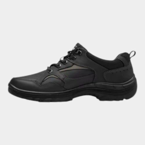 Tenis Flexi Country Hombre Outdoor Piel 66525neg Negro