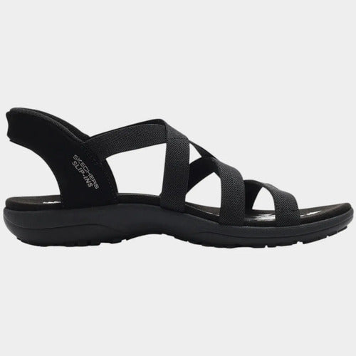Sandalias Skechers Mujer Slip-ins Reggae Slim 163460bbk Negro
